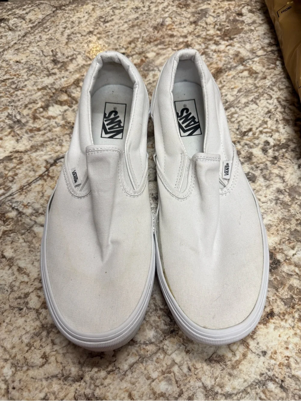 Vans Classic Slip-On Canvas Loafers in White